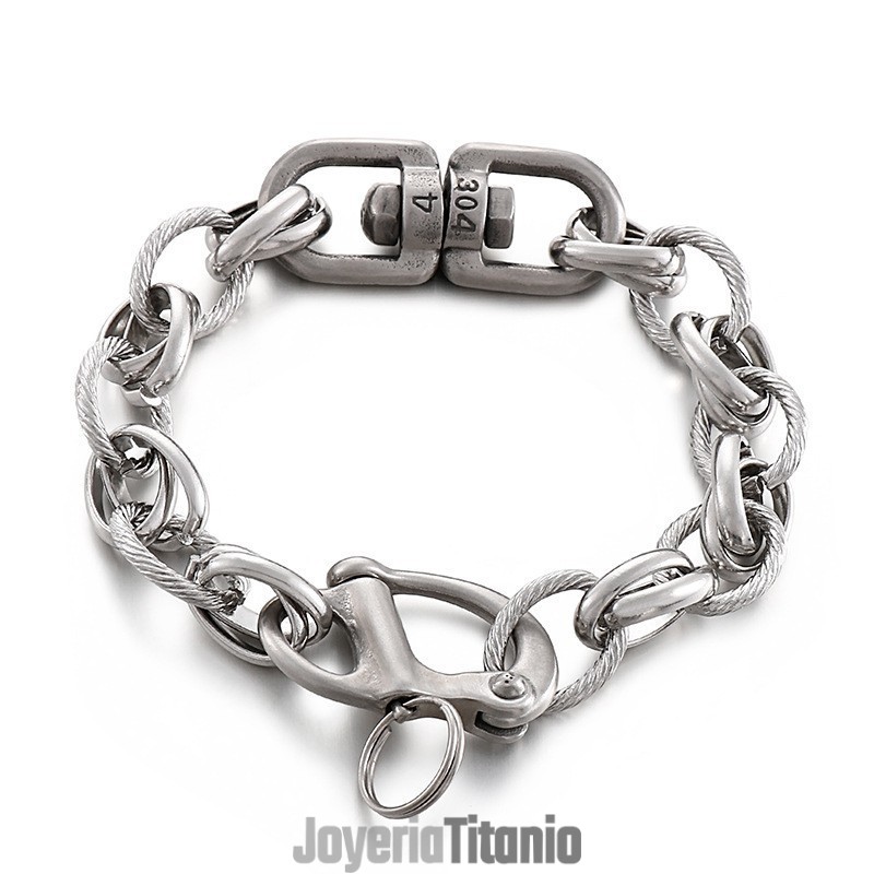 Pulseras De Titanio Con Diseño De Palabra O De Fashion Street Beat Para Hombre Pulseras De Titanio Con Diseño De Palabra O De Fashion Street Beat Para Hombre