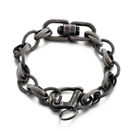 Pulseras De Titanio Con Diseño De Palabra O De Moda Para Hombre
