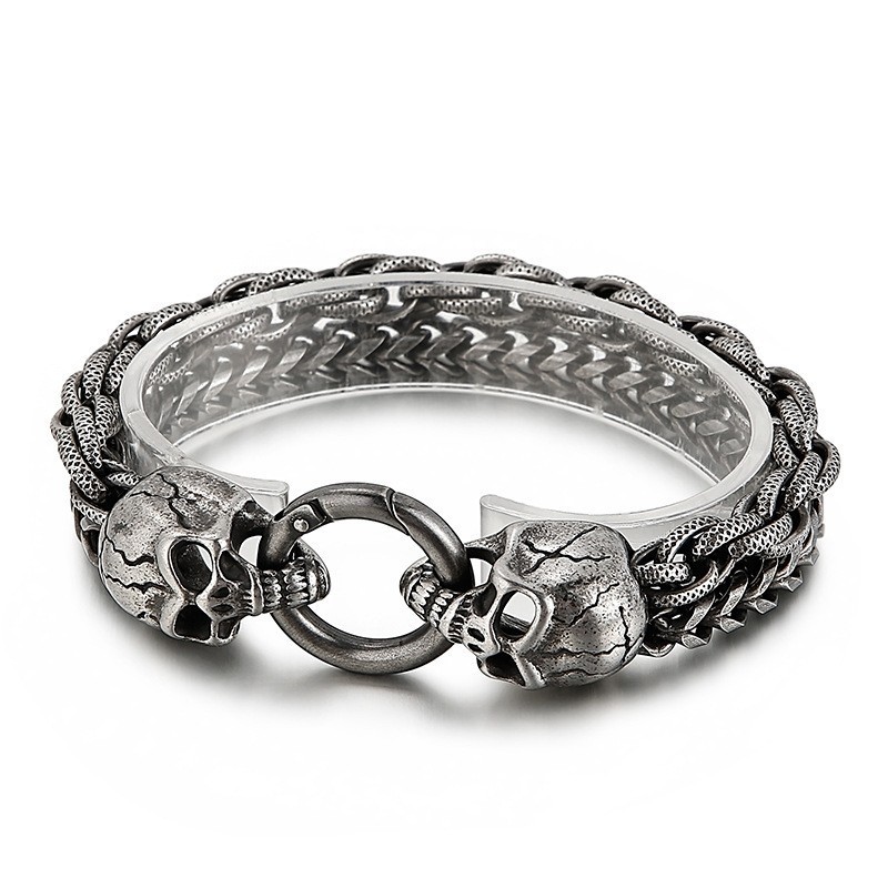Pulsera De Titanio Con Calavera Elegante Y Moderna Para Hombre Pulsera De Titanio Con Calavera Elegante Y Moderna Para Hombre