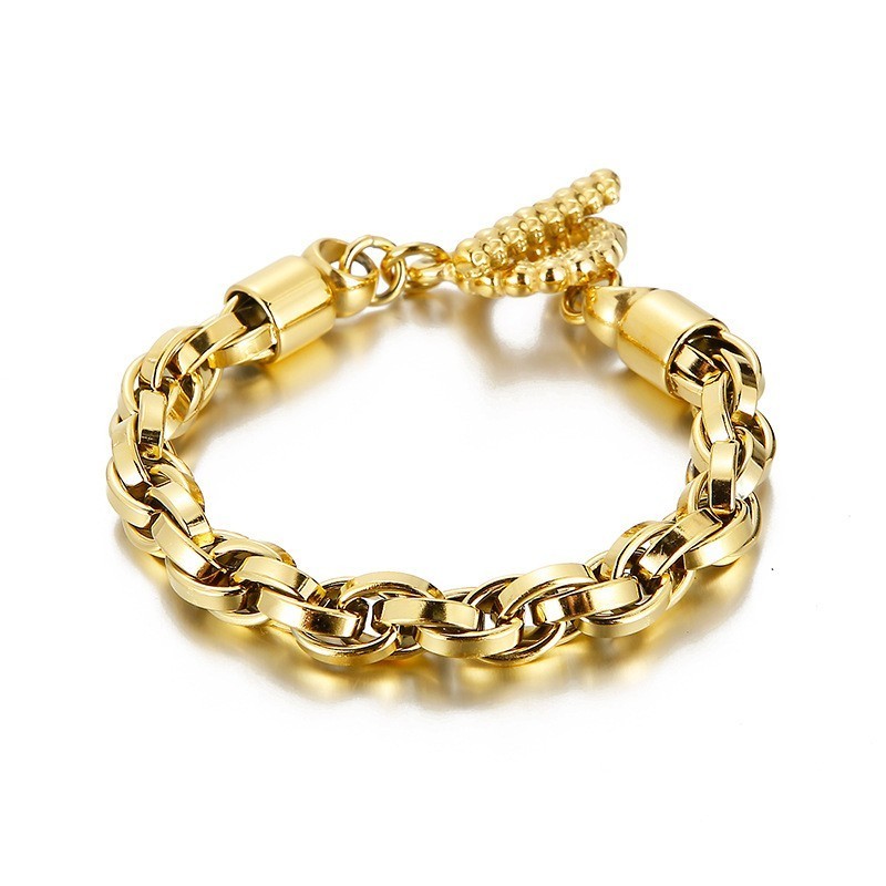 Pulsera De Titanio Con Cierre De Calavera Para Hombre Pulsera De Titanio Con Cierre De Calavera Para Hombre