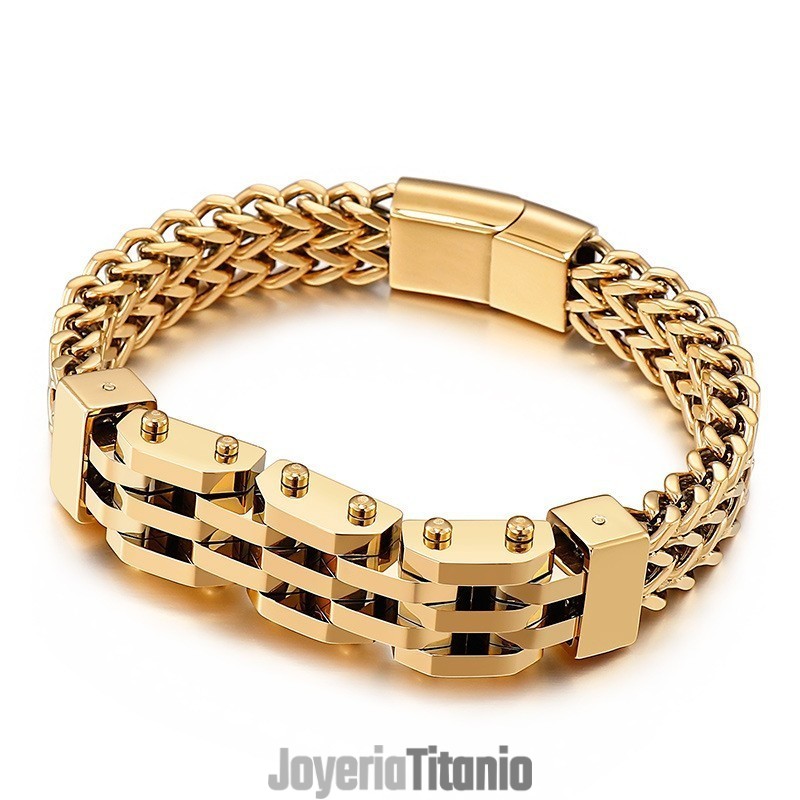 Pulsera De Titanio De Doble Capa Y Doble Hilera Para Hombre Pulsera De Titanio De Doble Capa Y Doble Hilera Para Hombre