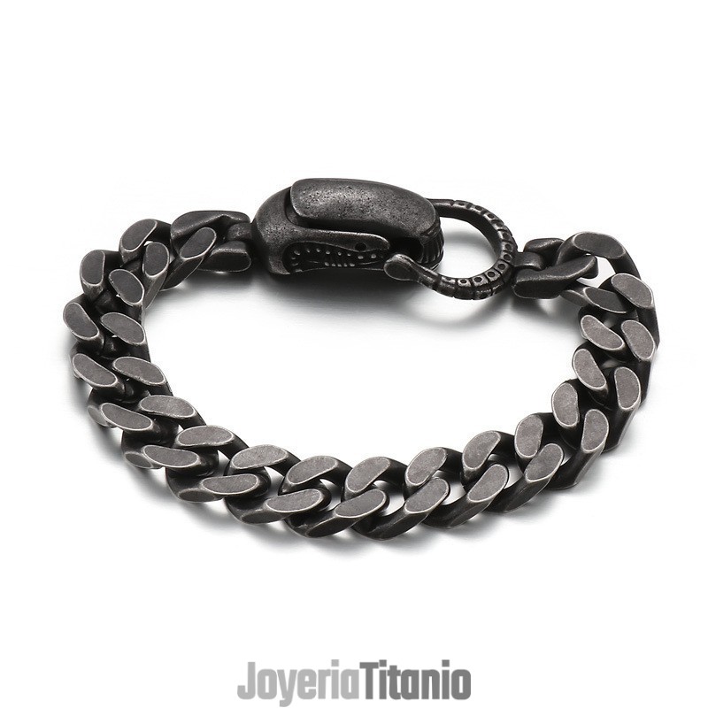 Pulsera Elegante De Titanio Cubano Para Hombre Pulsera Elegante De Titanio Cubano Para Hombre