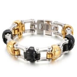 Pulsera De Titanio Con Calavera Popular Para Hombre