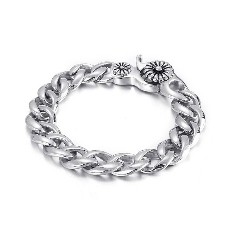 Pulsera De Titanio Con Hebilla De Caracol Para Hombre, Estilo Chic Y Popular