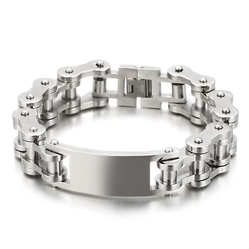 Pulsera De Titanio Estilo Motero Para Hombre, Estilo Chic Y Moderno. Pulsera De Titanio Estilo Motero Para Hombre, Estilo Chic Y Moderno.