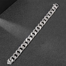 Pulsera De Titanio Con Diseño De Serpiente Para Hombre