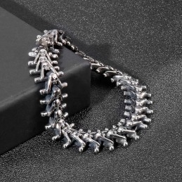 Pulsera De Titanio Para Hombre Con Calavera Pequeña Exagerada