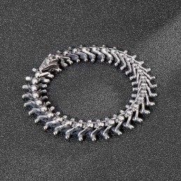 Pulsera De Titanio Para Hombre Con Calavera Pequeña Exagerada