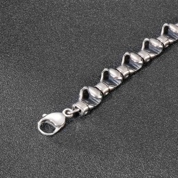 Pulsera De Titanio Para Hombre Con Diseño De Boxeo Y Hip Hop
