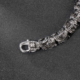 Pulsera De Titanio Con Calavera Genial Para Hombre