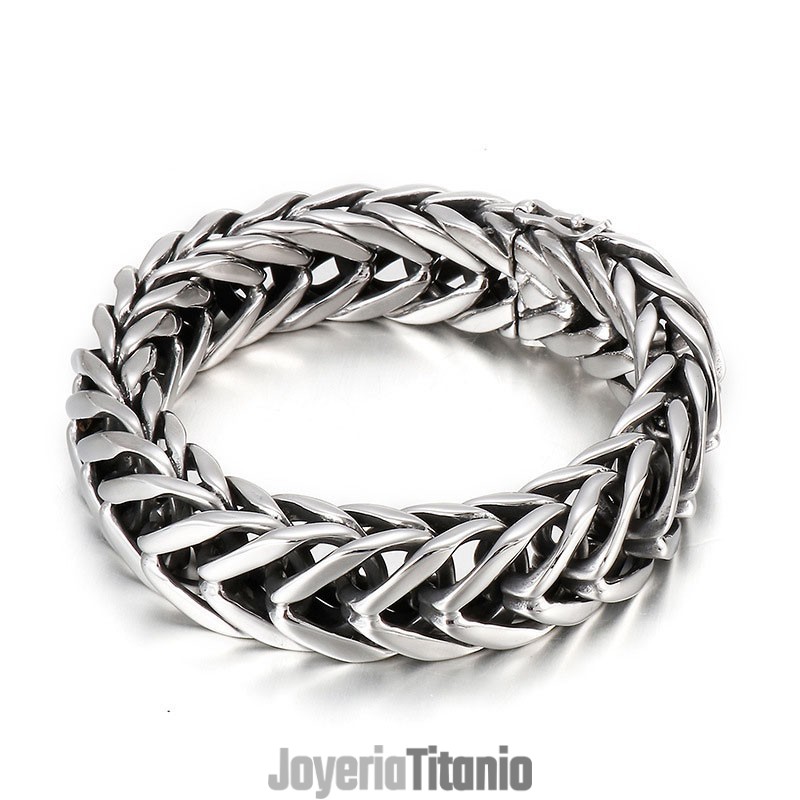 Pulsera De Titanio Para Hombre Con Una Sola Capa En Forma De V Y Estilo Chic Y Moderno