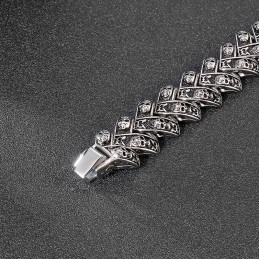 Pulsera De Titanio Estereoscópica Con Calavera Pesada Y Genial Para Hombre