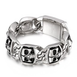 Pulsera De Titanio Con Calavera Popular Para Hombre