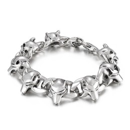 Pulsera De Titanio Con Cabeza De Animal Popular Para Hombre