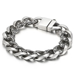 Pulsera De Titanio Moderna Y Elegante Para Hombre