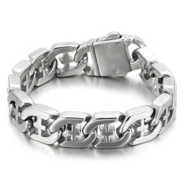 Pulsera De Titanio Con Diseño Elegante Y Hueco En Forma De Cruz Para Hombre