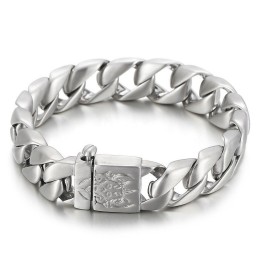 Pulsera De Acero Y Titanio Para Hombre, Estilo Hip Hop, Con Detalles De Moda