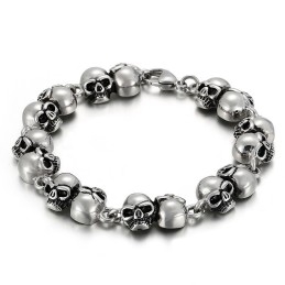 Pulsera De Calavera De Titanio Para Hombre