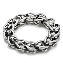 Pulsera De Calavera De Titanio Para Hombre