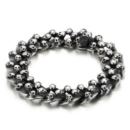 Pulsera De Calavera De Titanio Para Hombre