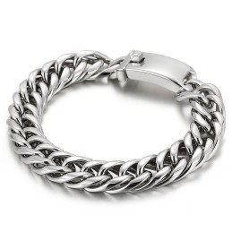 Pulsera De Titanio De Color Sólido Moderna Y De Moda Urbana Para Hombre