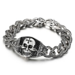 Pulsera De Calavera De Titanio Para Hombre