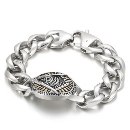 Pulsera De Calavera De Titanio Para Hombre