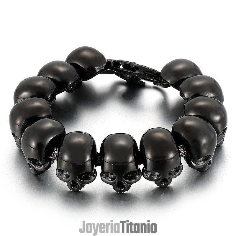 Pulseras De Titanio De Moda Para Hombre Tide, Pulseras De Calavera Para Niños