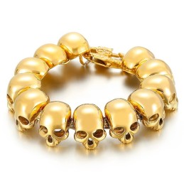 Pulseras De Titanio De Moda Para Hombre Tide, Pulseras De Calavera.