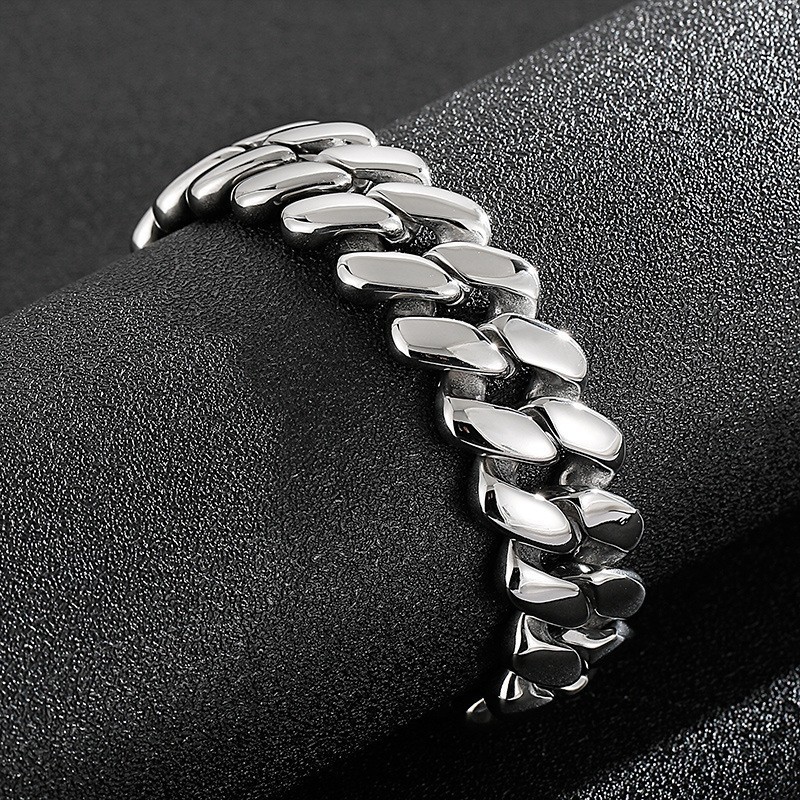 Pulsera De Titanio Con Forma De Diamante Chic Wind