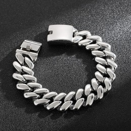 Pulsera De Titanio Con Forma De Diamante Chic Wind
