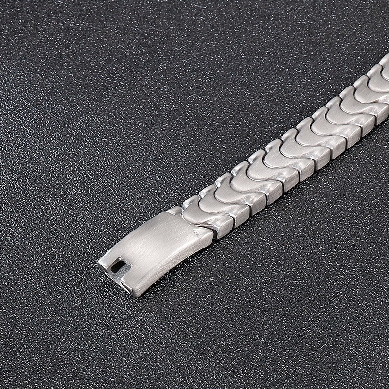 Pulsera De Titanio De Moda Para Hombre Con Superficie De Arena Pulsera De Titanio De Moda Para Hombre Con Superficie De Arena