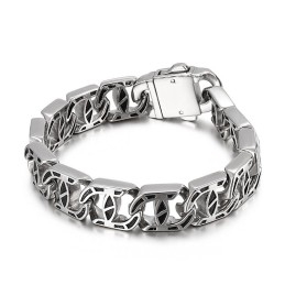 Pulsera De Titanio Con Dijes De Fundición Para Hombre De Estilo Elegante