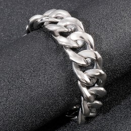 Pulseras De Titanio Brillante De Moda Para Hombre