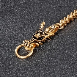 Pulsera De Titanio Con Cabeza De Dragón De Fashion Street