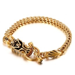 Pulsera De Titanio Con Cabeza De Dragón De Fashion Street