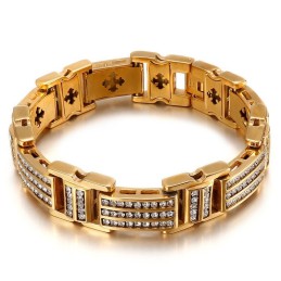 Pulseras De Titanio De Moda Para Hombre Con Diamantes