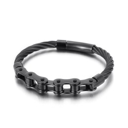 Pulsera De Titanio Con Estilo Chic Para Hombre Y Mujer, Con Cadena De Motociclista.