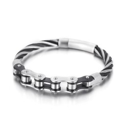 Pulsera De Titanio Con Estilo Chic Para Hombre Y Mujer, Con Cadena De Motociclista.