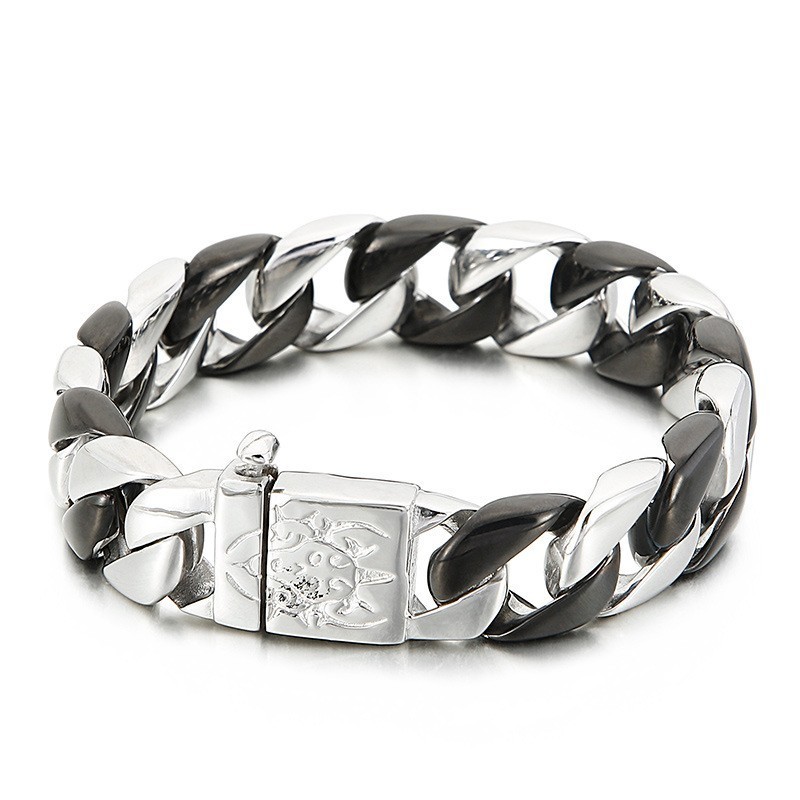Pulsera De Titanio Negro Para Hombre Pulsera De Titanio Negro Para Hombre