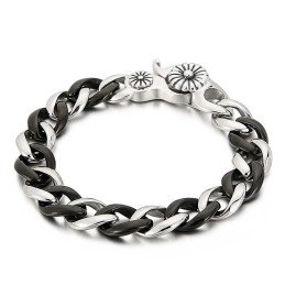 Pulsera De Titanio Negro Para Hombre
