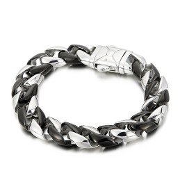 Pulsera De Titanio Negro Para Hombre