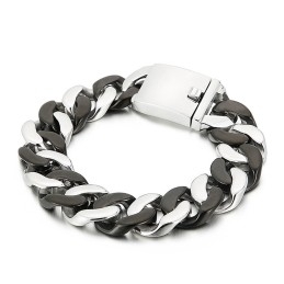 Pulsera De Titanio Negro Para Hombre