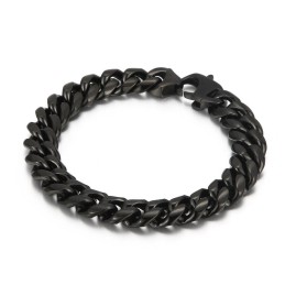 Hermosa Pulsera De Cadena Cubana De Titanio
