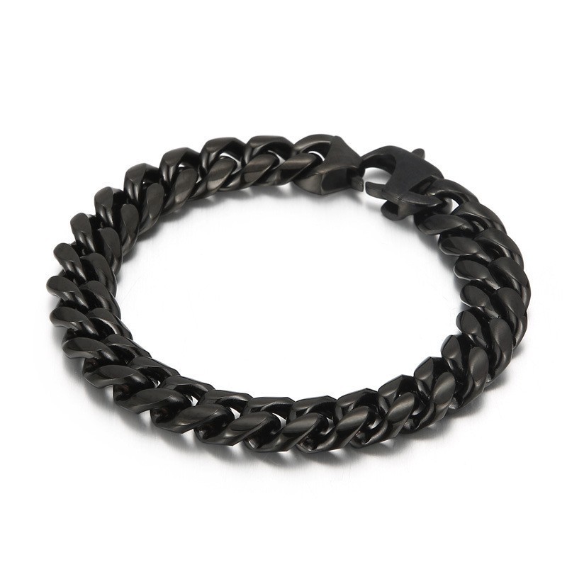 Hermosa Pulsera De Cadena Cubana De Titanio Hermosa Pulsera De Cadena Cubana De Titanio