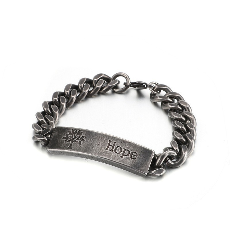 Pulsera De Titanio Con El Árbol De La Vida Para Hombre Pulsera De Titanio Con El Árbol De La Vida Para Hombre
