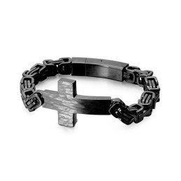 Pulsera De Cadena Cruzada Con Diseño De Emperador Para Hombre