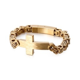 Pulsera Cruzada Con Cadena En La Espalda Estilo Emperador Para Hombre