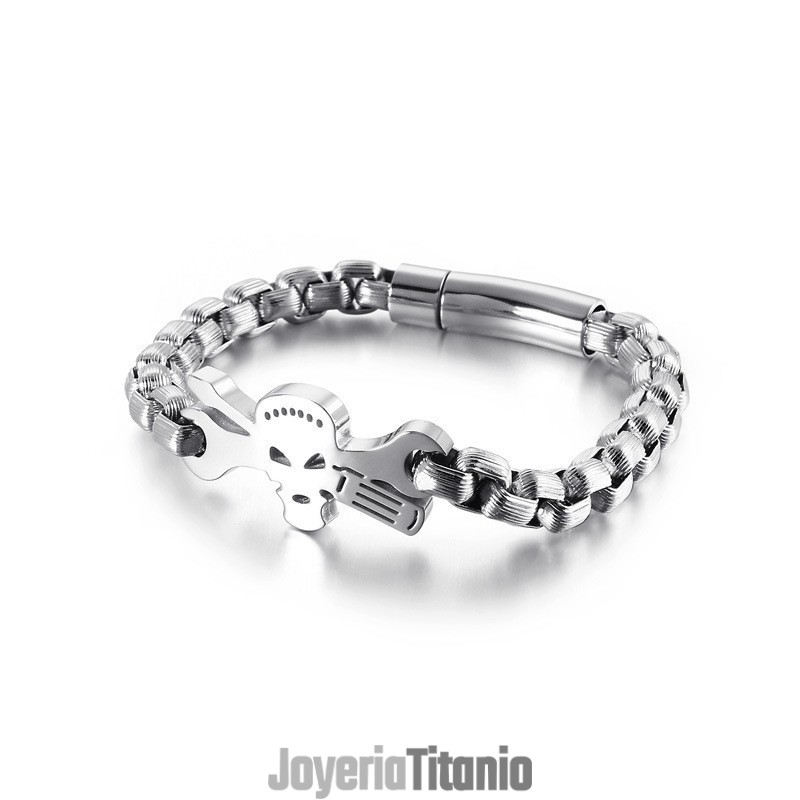 Pulsera De Calavera De Titanio Para Hombre