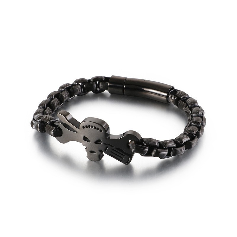 Pulsera De Calavera De Titanio Para Hombre